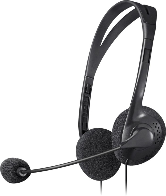 Гарнитура Defender Aura 102,  для компьютера, накладные,  проводные, черный [63102]