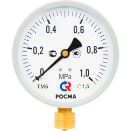 Общетехнический манометр РОСМА ТМ-510Р.00 М2 0-1.6МПа ДК100 G1/2, класс точности 1.5 D270-06619