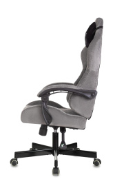 Кресло игровое Knight Terminator серый Light-19 с подголов. крестов. металл