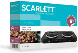 Плита Электрическая Scarlett SC-HP700S32 черный чугун настольная