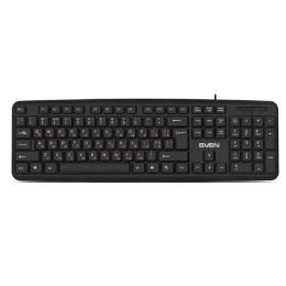 Клавиатура SVEN KB-S230 чёрная 104кл, каб. 2м SV-018399