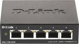 Коммутатор D-Link DGS-1100-05V2/A1A (L2) 5x1Гбит/с настраиваемый