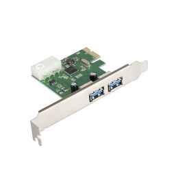 Контроллер ExeGate EXE-319 PCI-E x1 v2.0, 2*USB3.0 ext., разъем доп.питания, ASMedia Chipset ASM1042 EX283718RUS