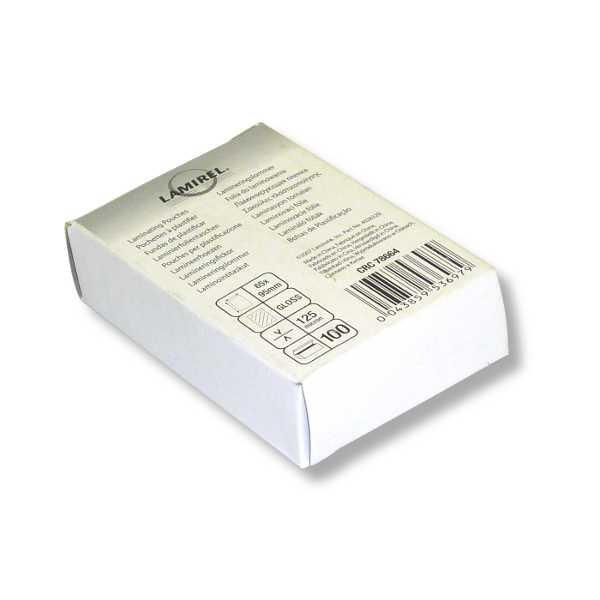 Пленка для ламинирования Fellowes Lamirel LA-7866401, 125мкм, 65х95 мм, 100шт., глянцевая