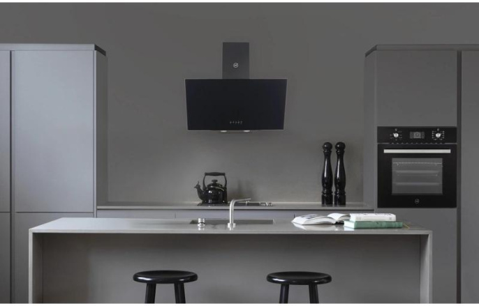 Вытяжка каминная MBS Alpinia 160 Glass Black, черный стекло, кнопочное управление