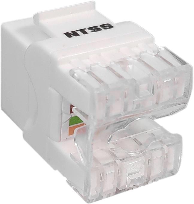 Модуль NTSS NTSS-KJ-UTP-RJ45-5E-180-WT информ. KeystoneRJ45 кат.5E UTP бел.