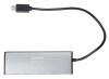 Хаб разветвитель Digma HUB-4U2.0-UC-DS, серебристый