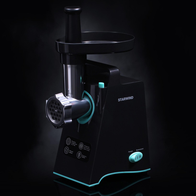 Мясорубка STARWIND SMG4480,  темно-серый / бирюзовый
