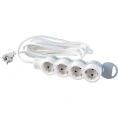 Многорозеточный блок Legrand''Стандарт'' 4 x 2К+З с кабелем длиной 5 м 695008
