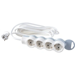 Многорозеточный блок Legrand''Стандарт'' 4 x 2К+З с кабелем длиной 5 м 695008