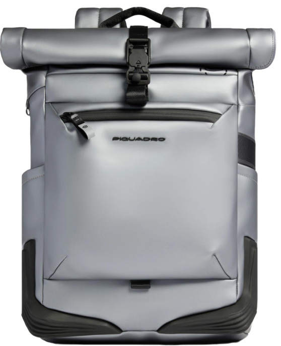 Рюкзак мужской Piquadro C20W CA6291C2OWS/MGR роллтоп серебристый/черный полиуретан