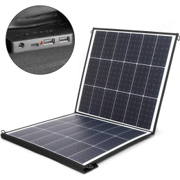 Складная влагозащищенная солнечная батарея TopOn 100W 18V DC, Type-C PD 60W, USB QC3.0 18W, USB 12W, на 2 секции TOP-SOLAR-100