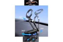 Автомобильное складное крепление Magsafe на приборную панель UGREEN LP924 65186 Dashboard Magnetic Car Phone Mount. Цвет: черный