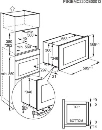 Микроволновая печь AEG MSB2057D-B 20л. 800Вт черный встраиваемая