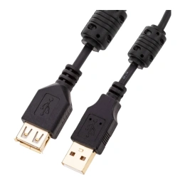 Профессиональный кабель-удлинитель 5bites EXPRESS USB 2.0 AM-AF, ферритовые кольца, 1.8м UC5011-018A