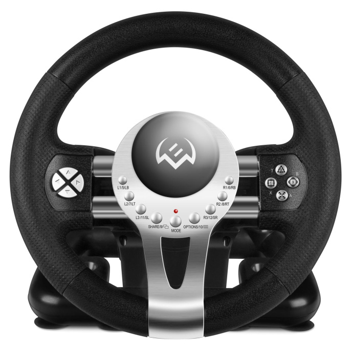 Руль SVEN GC-W800 педали, вибро, скоба, D-pad, 12 кл, PC/PS3/PS4/XBOXONE/Xinput _1 SV-015442