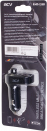 Автомобильный FM-модулятор ACV FMT-128B черный MicroSD BT USB 38762