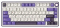 Клавиатура Royal Kludge R75 (Blackberry, белый, фиолетовый, проводная USB, подсветка RGB, горячая замена клавиш Hot Swap, Коричневые свичи)