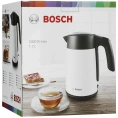 Электрочайник Bosch TWK7L461 2400 Вт, объем 1.7 л, материал корпуса: металл/пластик, материал колбы: нержавеющая сталь, с возможностью вращения на 360°, механическое управление