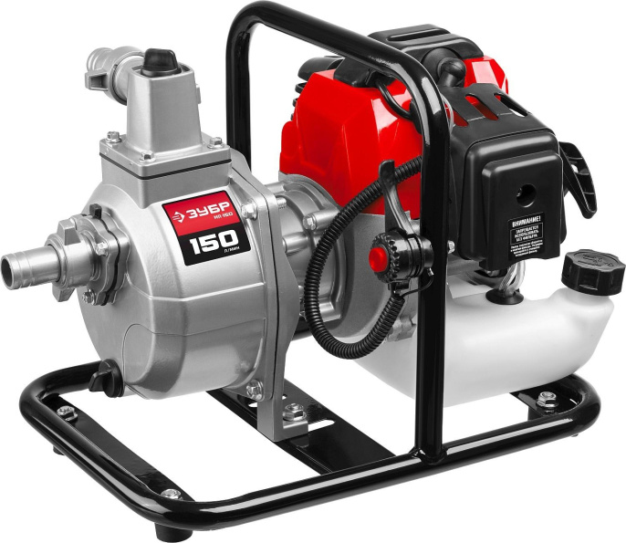 Мотопомпа бензиновая Зубр Мастер МП-150, для чистой воды, 150л/мин