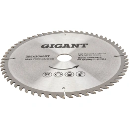 Пильный диск Чистый рез по дереву 255x30х2,4 мм, 60 зубьев Gigant G-110914