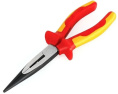Длинногубцы WorkPro VDE 200мм (WP342005) (изолированные, эргономичные двухкомпонентные ручки, удобный захват, с зонами захвата для плоских и круглых материалов, подходит для универсального использования, с режущими кромками для мягкой и твердой проволоки,