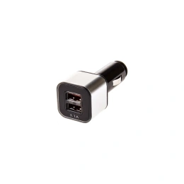 Зарядное устройство SKYWAY адаптер USBх2 1.0+3.1А черный/серебро в коробке S04601003