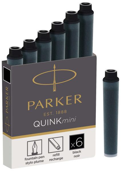 Картридж Parker Quink Z17 Mini CW1950407 черные чернила для ручек перьевых 6шт