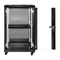 Шкаф телекоммуникационный 19" напольный 18U ExeGate EC-FS-18U.600.800.G.BLACK 19”, 18U, 600x800x987mm ШхГхВ , передняя дверь закаленное стекло, задняя перфорированная дверь, EX300402RUS