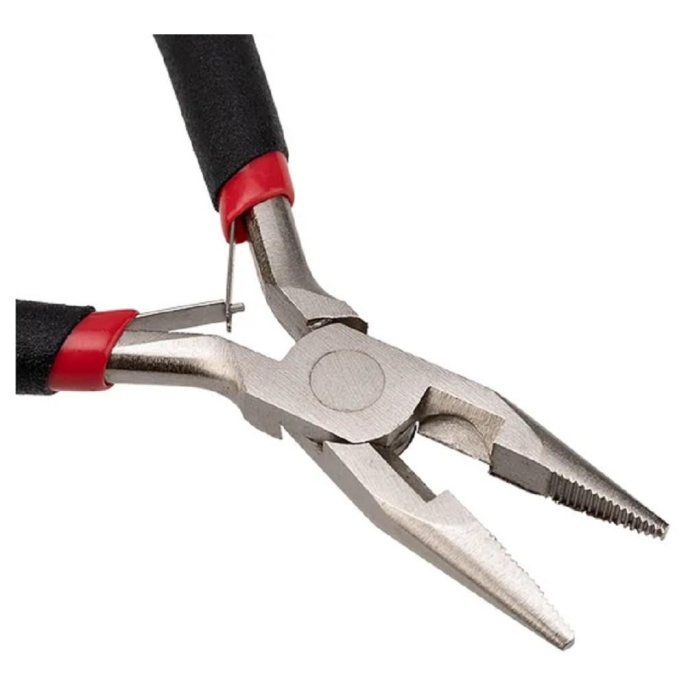 Rexant 12-4604 Тонкогубцы мини 120 мм никелированные, авторазжим, обливные рукоятки