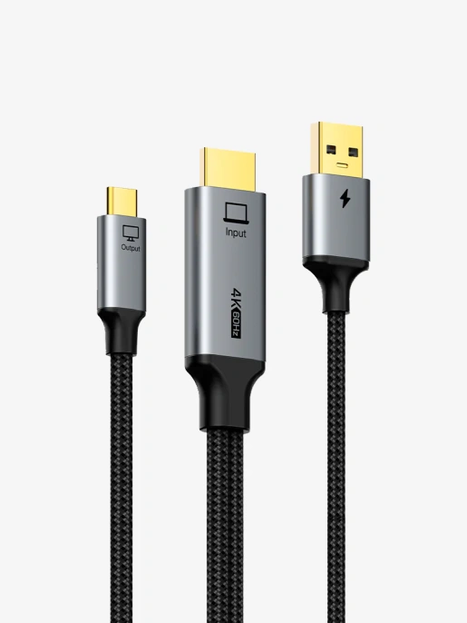 Кабель CABLETIME CC18L (CT-HMCM4K-AG2) 2 м, USB TYPE C - HDMI 4K/60 Гц