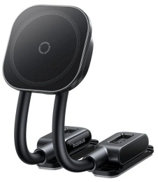 Автомобильный держатель Baseus C0013701 PrimeTrip C03s Magnetic Cosmic Black (C00137) (крепление: магнитное (сила 20-25 Н), установка: на торпедо или лобовое стекло (3M скотч), совместимость: MagSafe/кольцо, углы наклона: регулируемые)