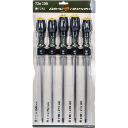 Набор отверток Дело Техники TORX, длина 250 мм, 5шт. 726305