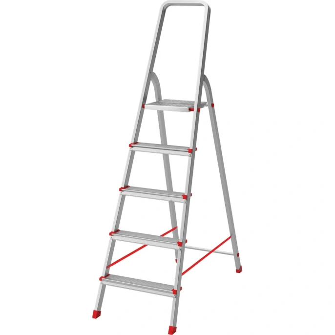 Алюминиевая стремянка REXANT 6 ступенек 12-5043