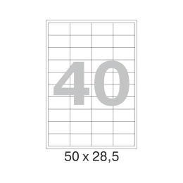 Этикетки самоклеящиеся Комус 50х28,5 мм / 40 шт. на листе А4 (100л 73644