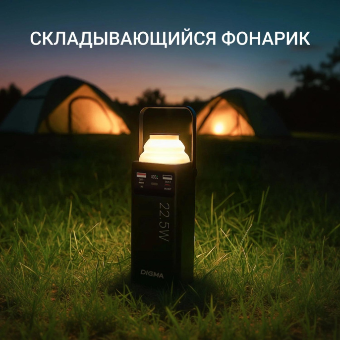 Внешний аккумулятор Power Bank Digma DGPF30B, 30000мAч, черный [dgpf30b22pbk]