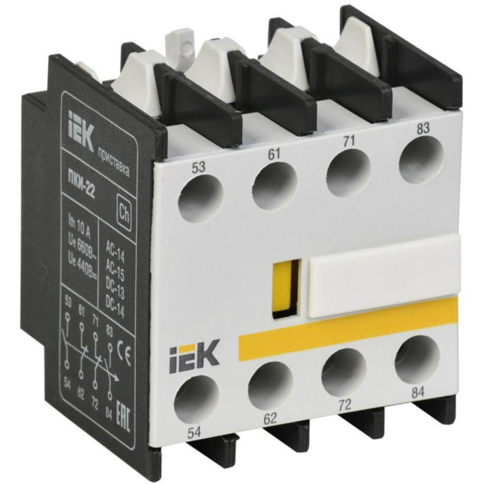 Приставка ПКИ-22 дополнительные контакты 2NO+2NC IEK (KPK10-22)