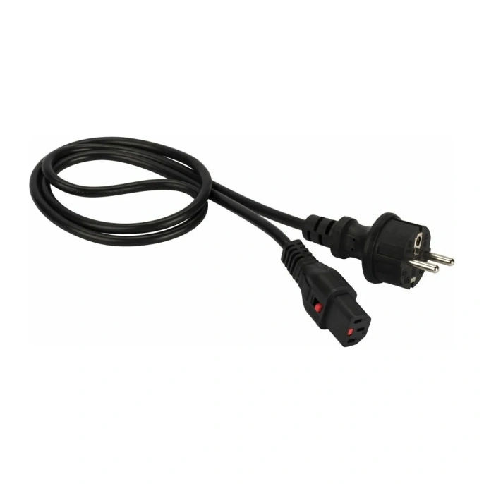 Шнур питания Lanmaster LAN-PP13L/SH-0.5-BK C13-Schuko проводник.:3x0.75мм2 0.5м 220В 10А черный