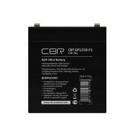CBR Аккумуляторная VRLA батарея CBT-GP1250-F1 12В 5Ач , клеммы F1