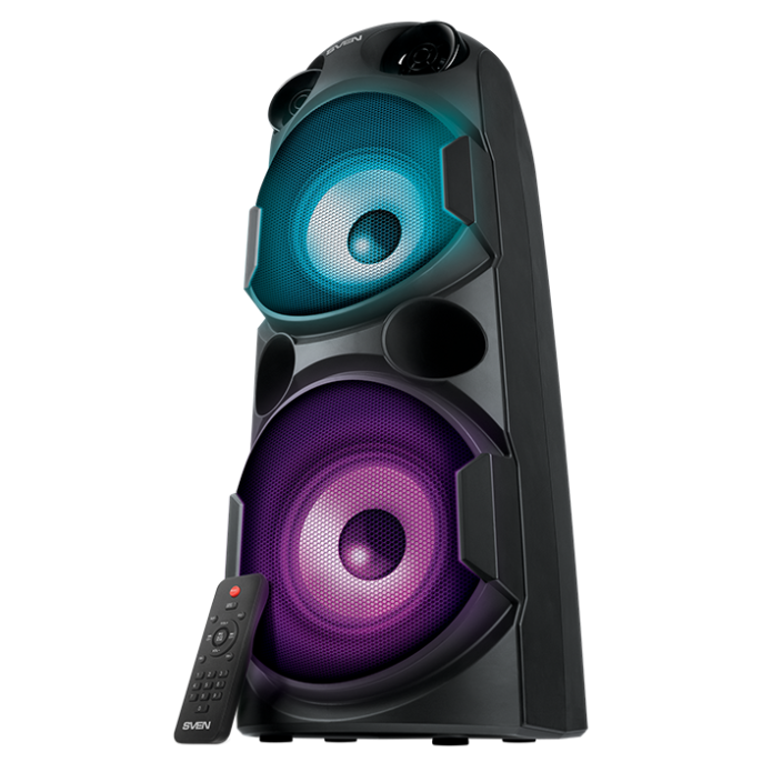 Портативная акустика SVEN АС PS-750, черный 80 Вт, TWS, Bluetooth, FM, USB, microSD, LED-дисплей, 4400мА*ч SV-019617