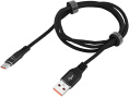 Кабель Digma USB Type-C m - USB m , 1м, 3A, черный [dg-usba-с-1m-27w]