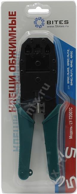 Обжимные клещи для зачистки витой пары и обжима коннекторов 5bites RJ-45 RJ-11/12 LY-T2007C
