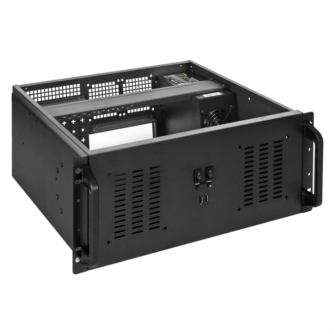 Серверный корпус ExeGate Pro 4U350-02 <RM 19", высота 4U, глубина 350, БП 400ADS, 2*USB> EX295872RUS