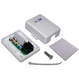 Розетка Lanmaster (TWT-SM1-45/6-WH) настен.RJ45 1 кат.6 UTP бел.