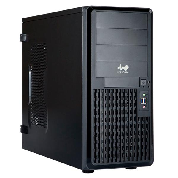 Корпус серверный Midi Tower InWin PE689 Black 750W P75F 80plus Gold USB3.0*2+A HD +front fan 120mm*1+rear fan 120mm*1+ 2*2SATA+1*1SATA+Intrusion Switch/ holes for SL20” RACKMOUNT 6195533