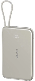 Внешний аккумулятор Usams CD227 20W 5000mAh Titanium 5KCD22702 выход Type-C: 5V-3A, 9V-2.22A, 12V-1.67A, вход Type-C: 5V-3A, 9V-2A, 12V-1.5A, PD2.0/PD3.0/QC2.0/QC3.0/AFC/FCP, время зарядки: 2 часа, материал: пластик