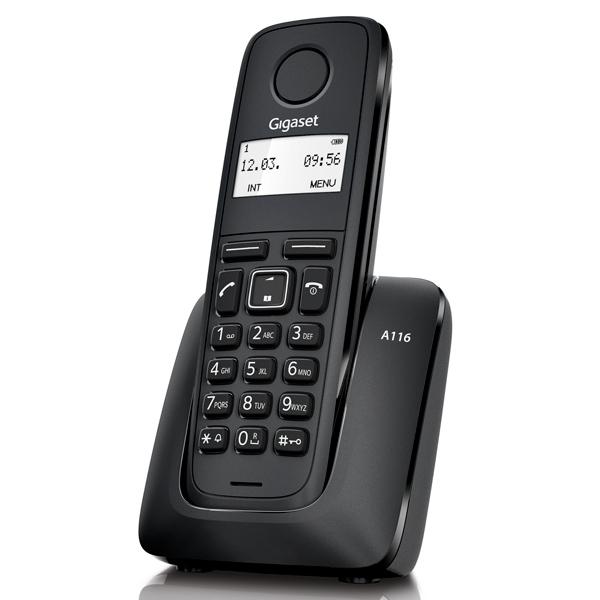 Радиотелефон Gigaset A116 RUS,  черный [s30852-h2801-s301]