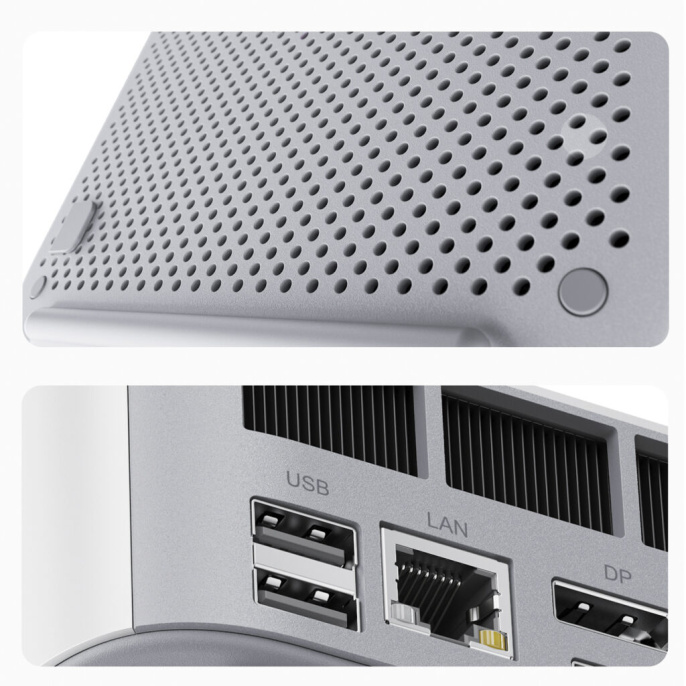 Мини-компьютер Beelink SER9 AMD Ryzen AI 9 HX 370, RAM 32 ГБ, SSD 1000 ГБ, AMD Radeon 890M, серебристый BL/Ryzen_AI_9HX370,32/1TB/Milky Grey