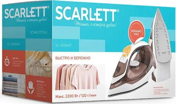 Утюг Scarlett SC-SI30K47 (2200 Вт, с пароувлажнением, подошва KeramoPro, постоянная подача пара)