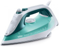 Утюг Braun SI7042GR, с паровым ударом, 2400Вт, белый и бирюзовый